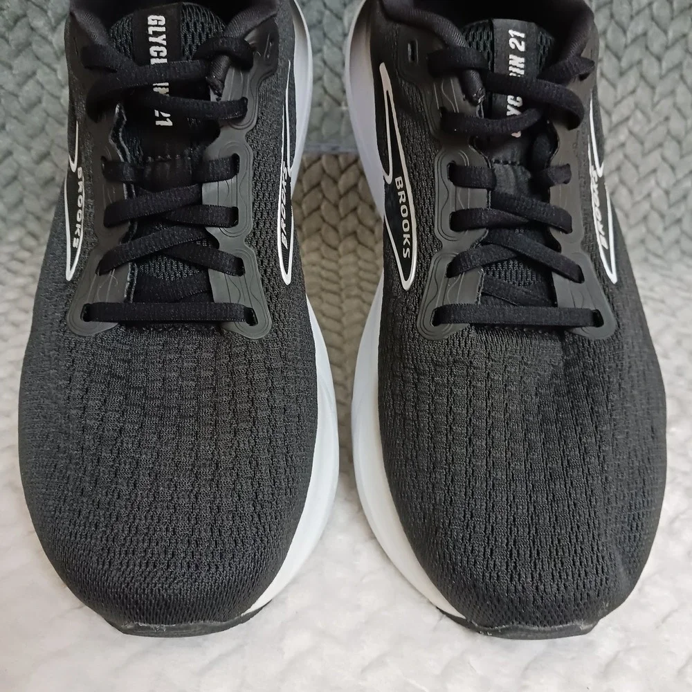 Brooks Glycerin 21 Black White Women's Walking Running Sneakers Shoes Sz 9 Wide